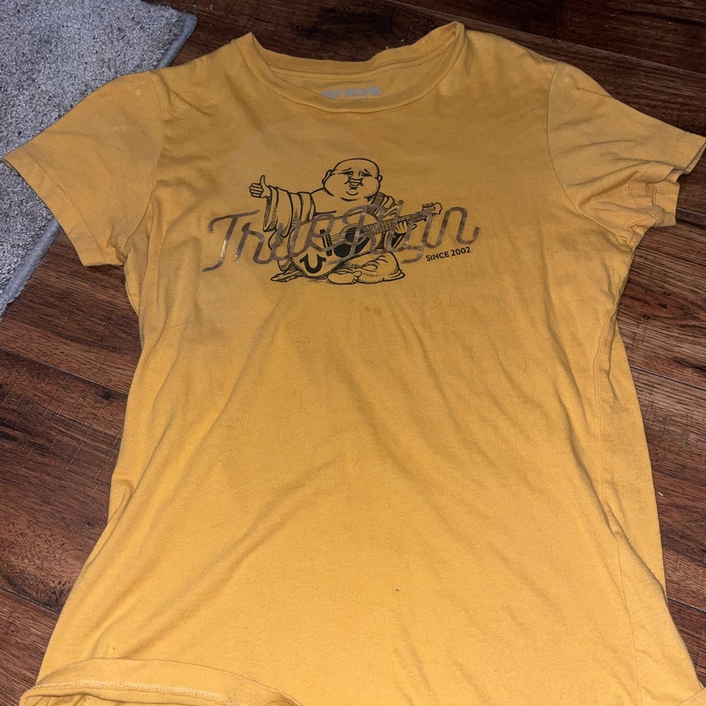 True Religion Yellow Graphic Tee